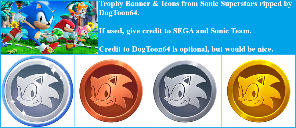 Sonic Superstars - Trophy Banner & Icons
