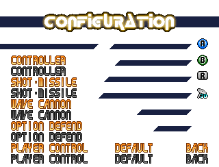 Controller Configuration Menu
