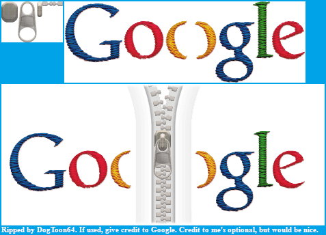 Google Doodles - Google Zipper