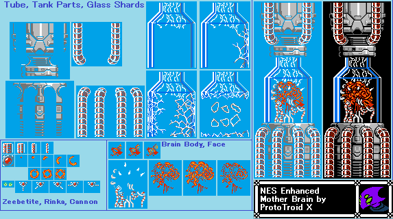 Metroid Customs - Mother Brain (NES-Style, Enhanced)