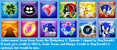 Sonic the Hedgehog 4: Episode I - Achievement Icons