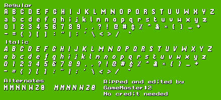 HUD Font (Expanded)