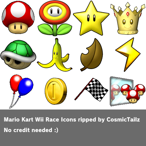 Wii Mario Kart Wii Race Icons The Spriters Resource 0656