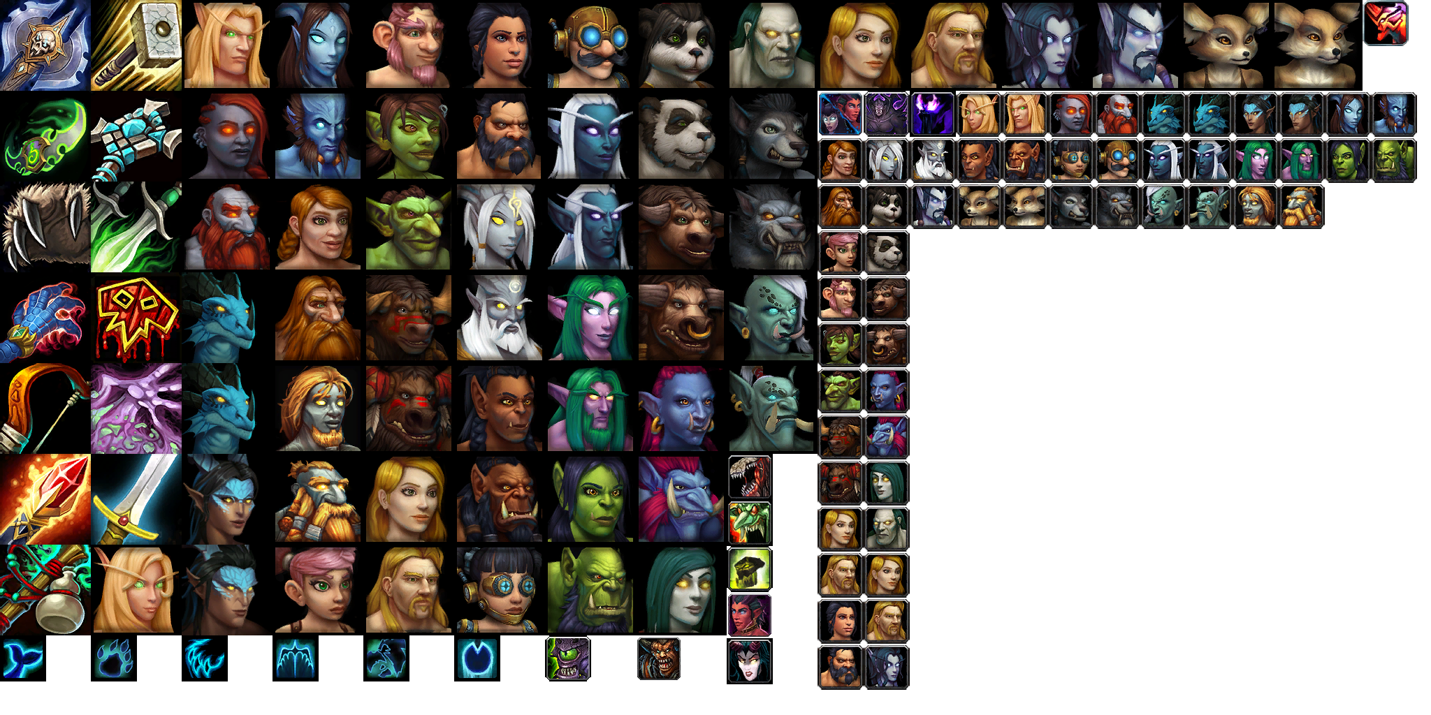 World of Warcraft - Character Create Icons (11.0 The War Within Alpha)