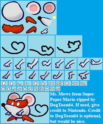 Super Paper Mario - Ms. Mowz