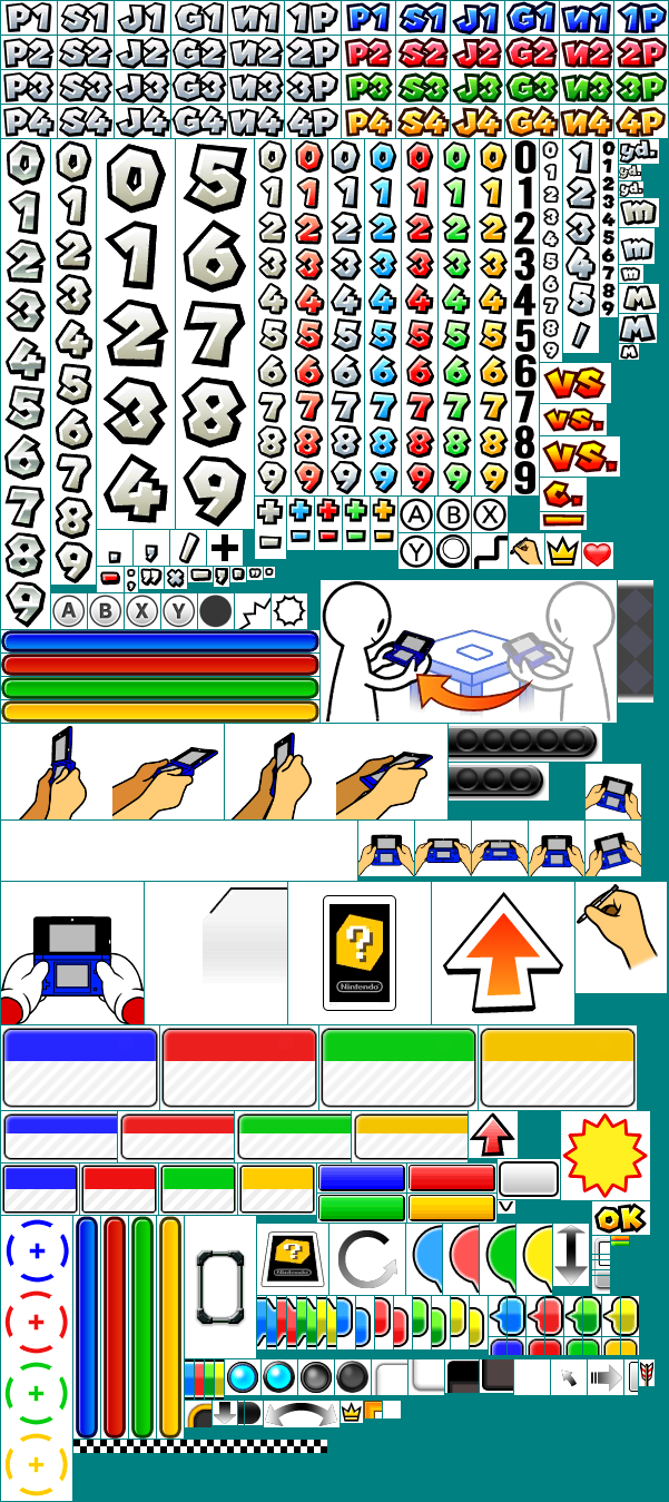 Mario Party: Island Tour - Minigame UI Graphics