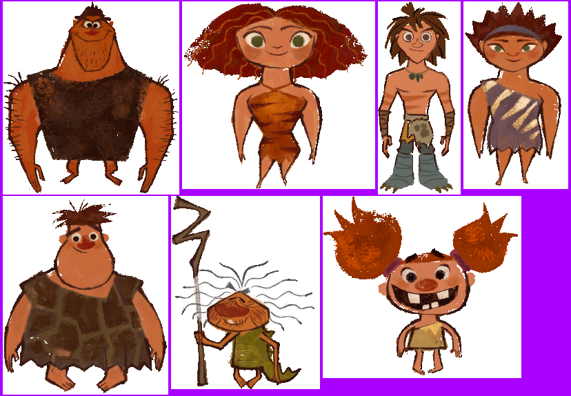 The Croods: Prehistoric Party - Character Portraits