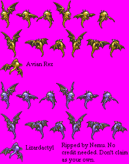 Chrono Trigger - Avian Rex & Lizardactyl