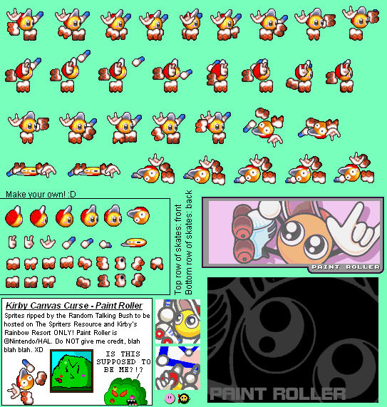 Kirby Canvas Curse / Kirby Power Paintbrush - Paint Roller