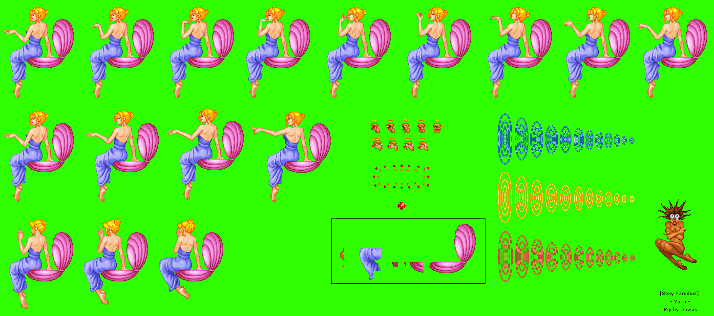 The Spriters Resource Full Sheet View Sexy Parodius Yuko