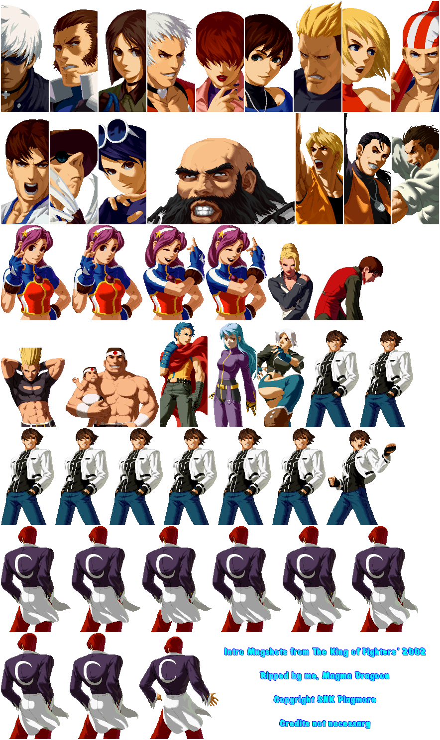 Arcade - The King Of Fighters 2002 - Intro Mugshots - The Spriters Resource