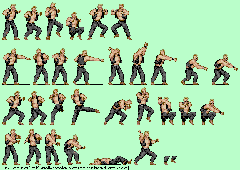 Arcade - Street Fighter - Birdie - The Spriters Resource