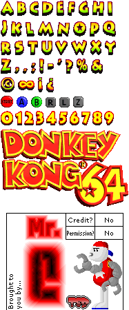 Nintendo 64 - Donkey Kong 64 - Font - The Spriters Resource