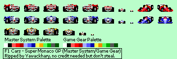 Super Monaco GP - F1 Cars