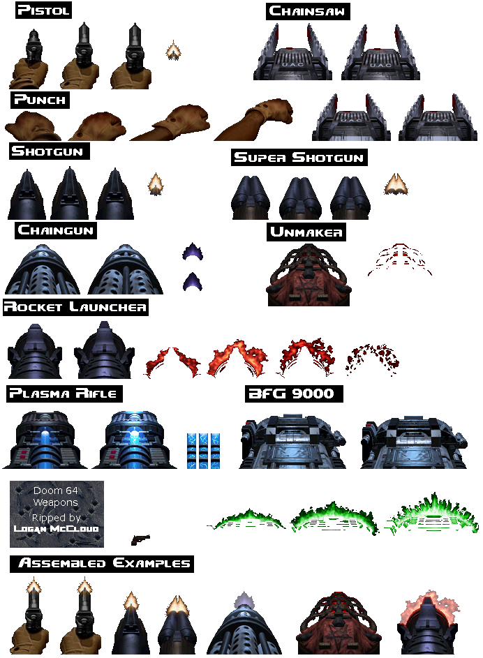 Nintendo 64 Doom 64 Weapons The Spriters Resource