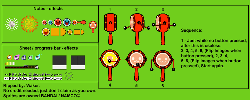 The Spriters Resource - Full Sheet View - Taiko no Tatsujin DS: Dororon