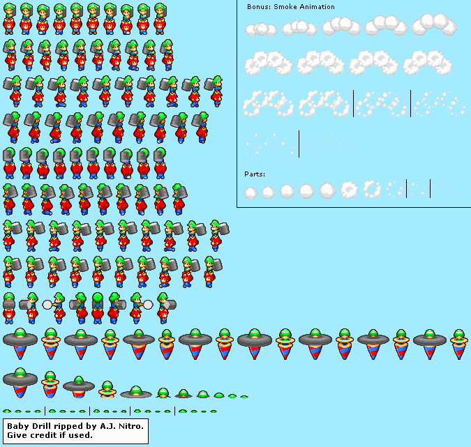 Ds - Mario & Luigi: Partners In Time - Baby Drill - The Spriters Resource