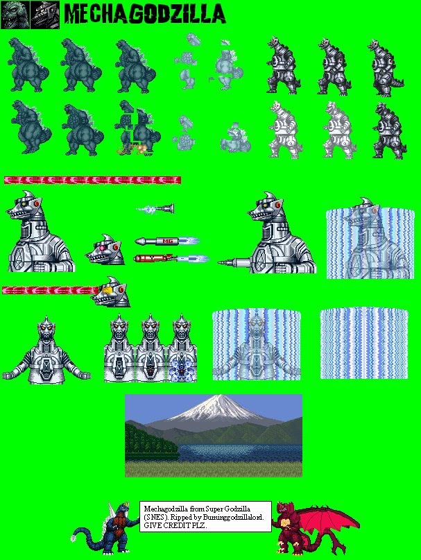 SNES - Super Godzilla - Mechagodzilla (Showa) - The Spriters Resource