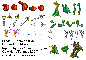 Mugen Senshi Valis (JPN) - Stage 3 Enemies