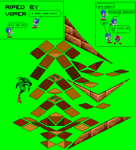 Sonic 3D Blast / Flickies' Island - Green Grove Zone (Tiles)