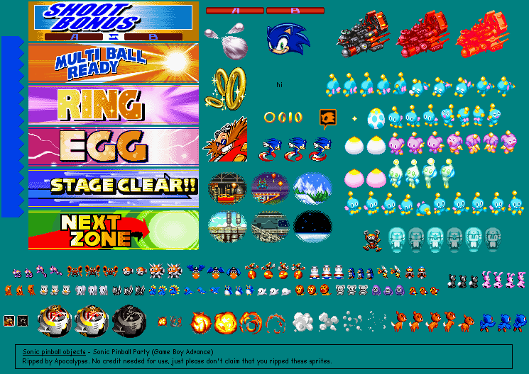 Sonic Pinball Party - Sonic Objects