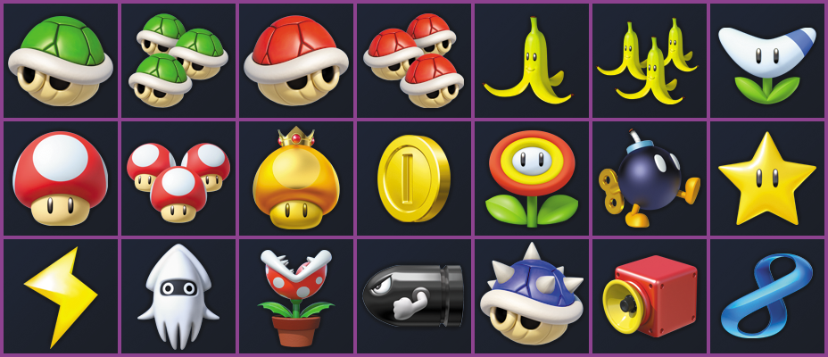 The Spriters Resource Full Sheet View Mario Kart 8 Items 7488