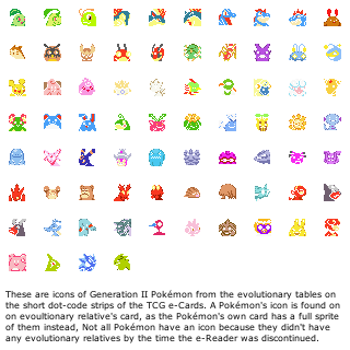 Pokémon e-Cards - Generation II Icons