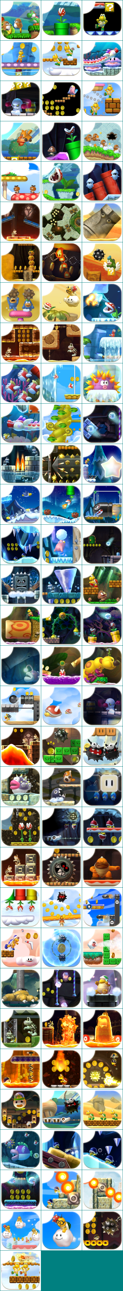 New Super Mario Bros. U / New Super Luigi U - Level Icons
