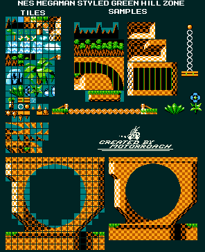 Sonic the Hedgehog Customs - Green Hill Zone (Mega Man NES-Style)