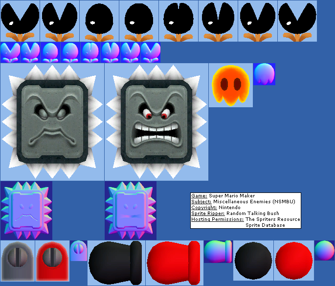 Wii U Super Mario Maker Miscellaneous Enemies Nsmbu The Spriters Resource 7292