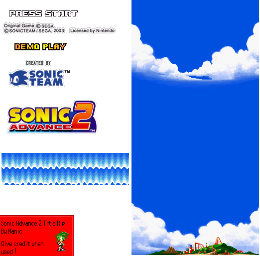 Sonic Advance 2 - Title Screen