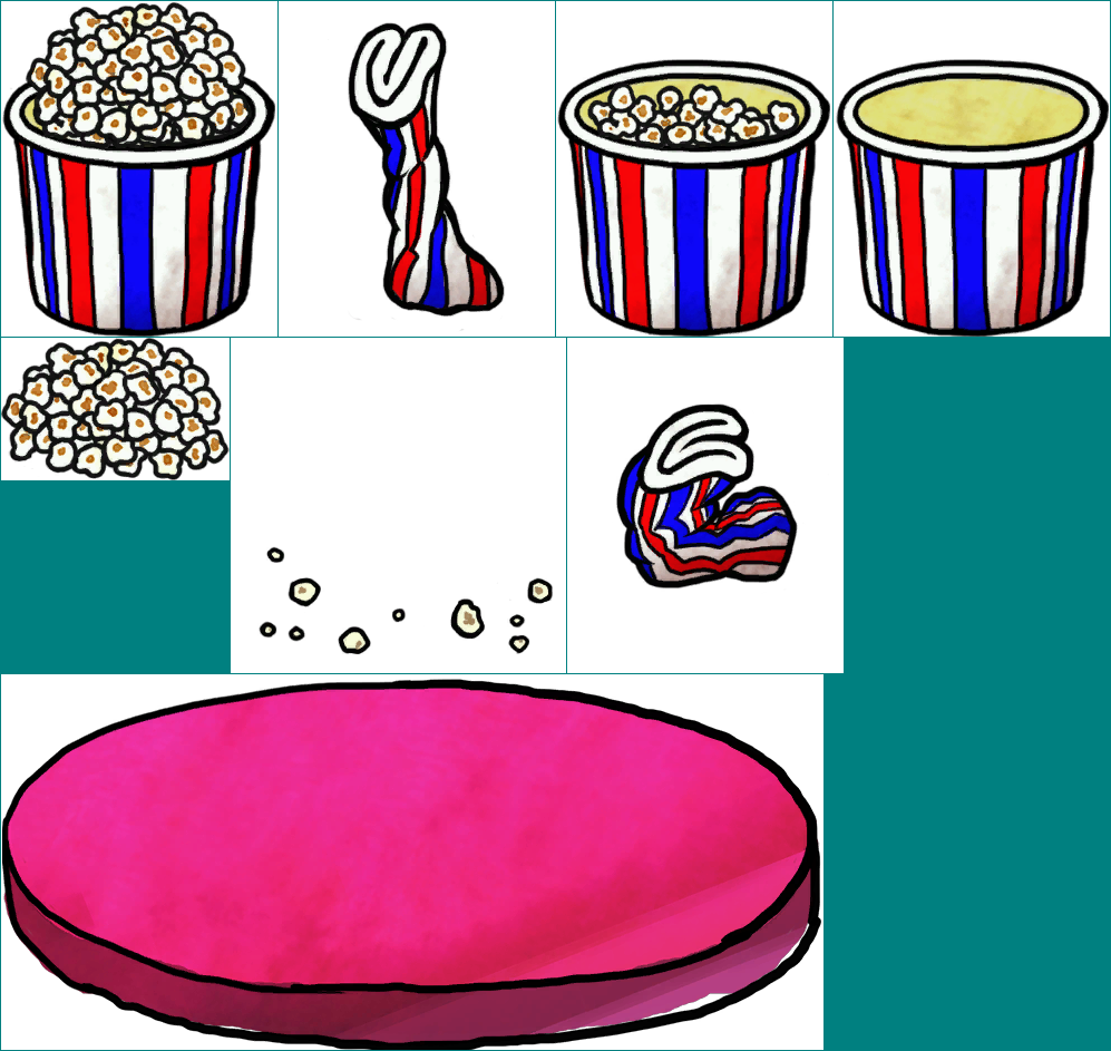 Game & Wario - Table & Popcorn