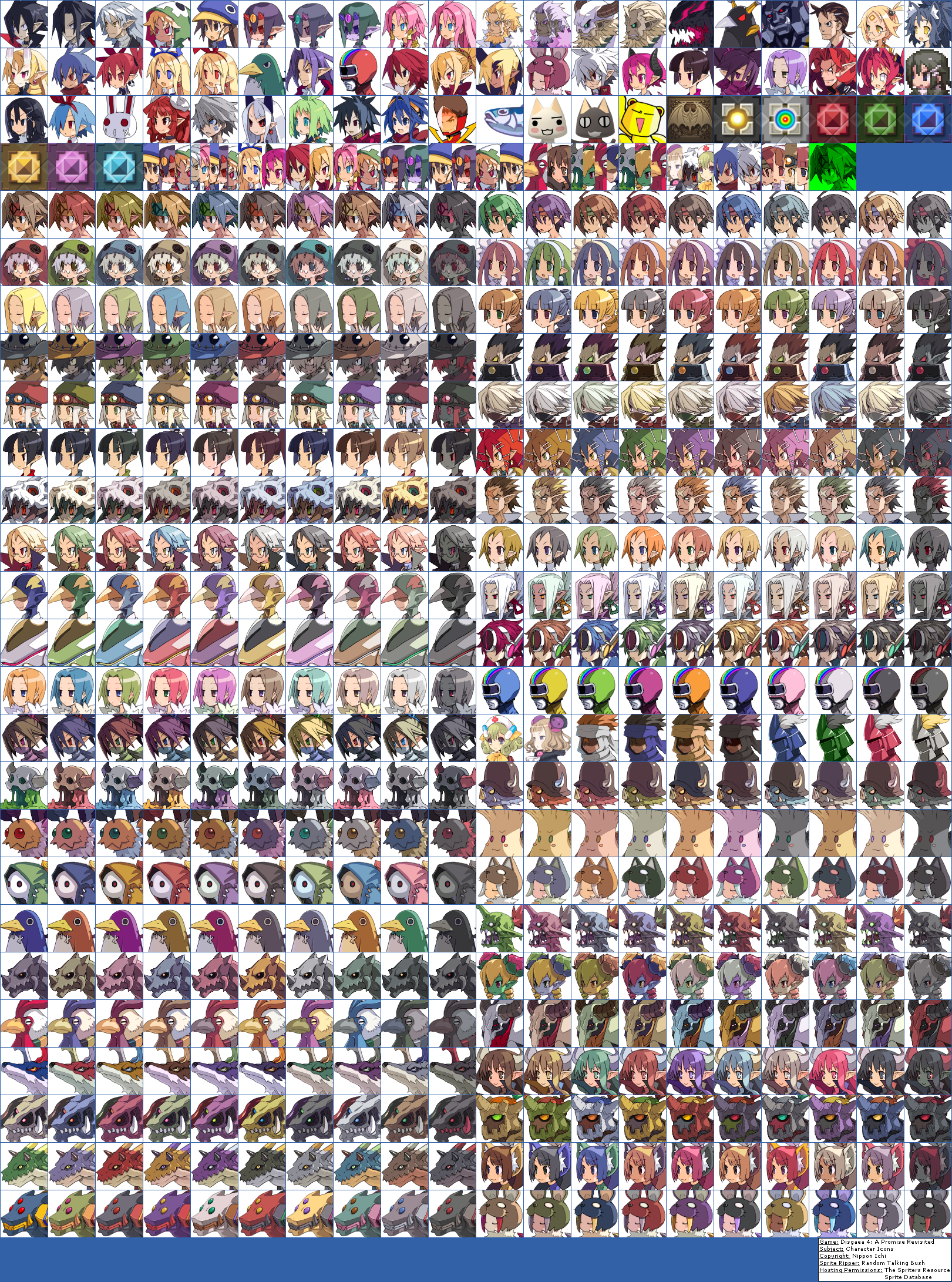 Disgaea 4: A Promise Revisited - Character Icons
