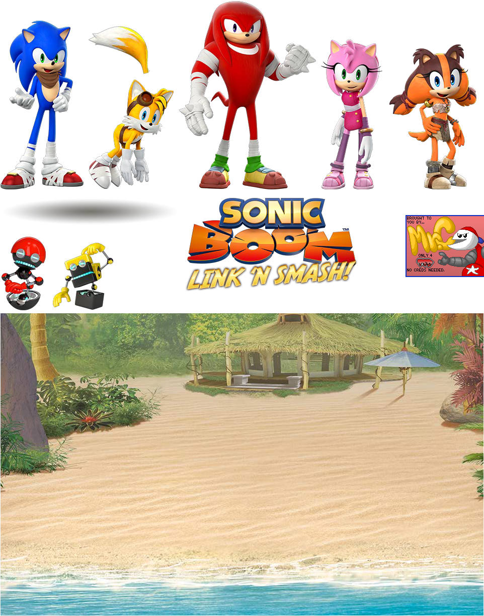 Sonic Boom: Link 'N Smash - Characters and Title Screen
