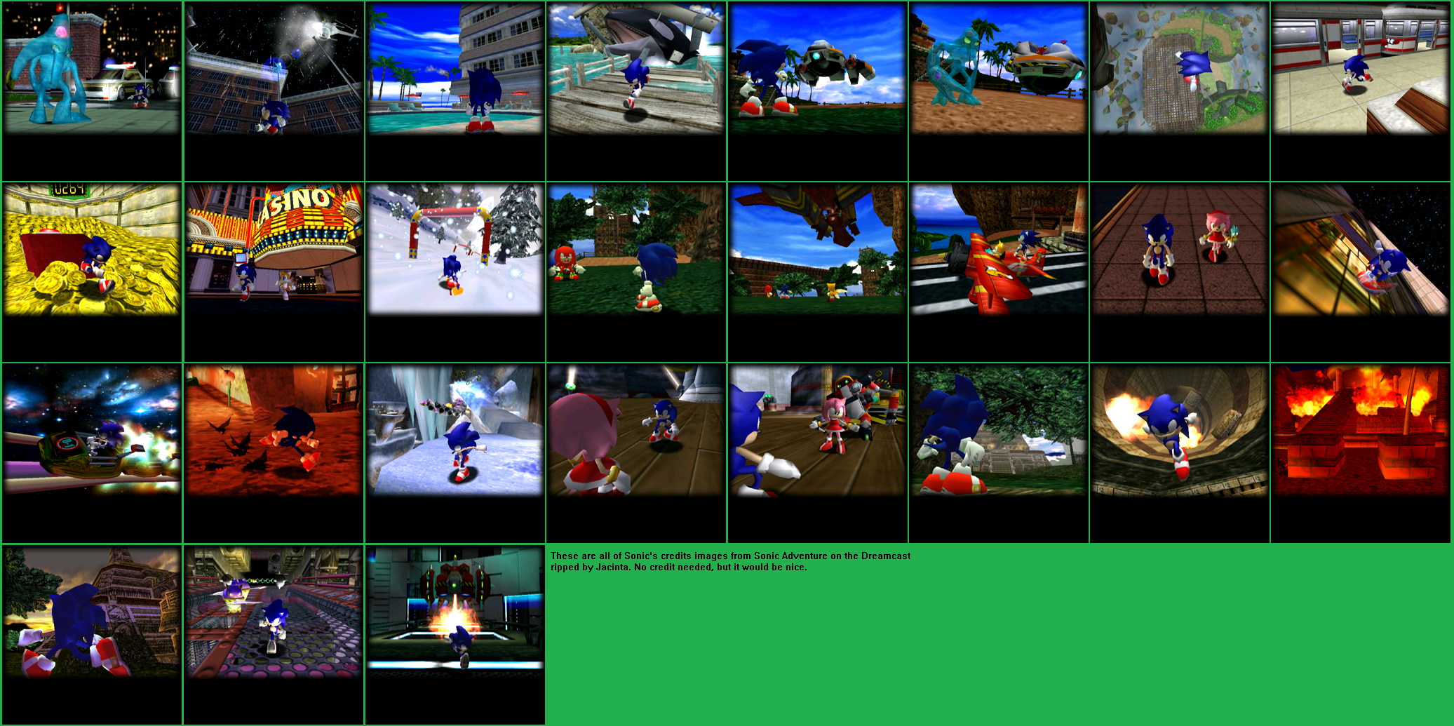 Sonic Adventure - Credits Images (Sonic)