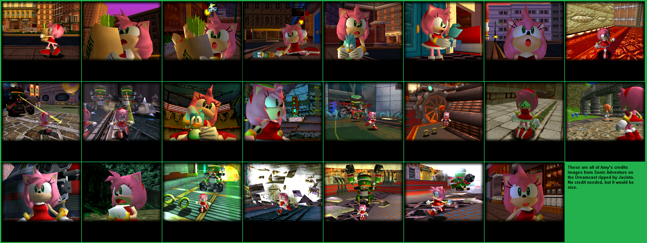 Sonic Adventure - Credits Images (Amy)