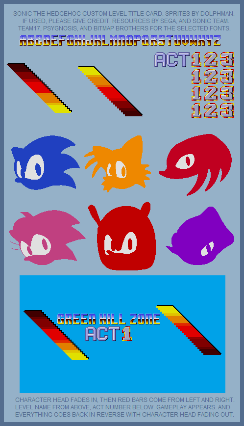 Sonic the Hedgehog Customs - Zone Title Card