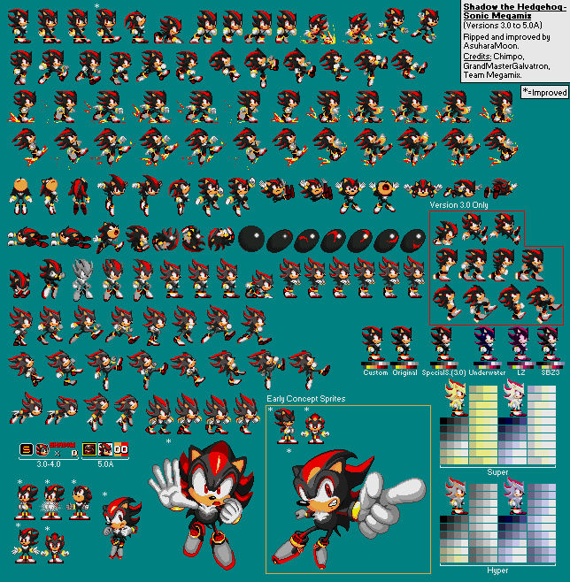 Sonic the Hedgehog Megamix (Hack) - Shadow the Hedgehog
