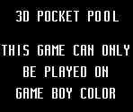 Game Boy Error Message - 3D Pocket Pool