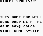 Game Boy Error Message - Xtreme Sports