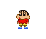 Crayon Shin-Chan - Crayon Shin-chan: Densetsu wo Yobu Omake no Miyako Shockgaan / Shin-chan: Contra los muñecos de Shock Gahn