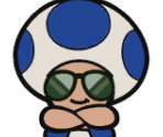 Blue Toad (Shades) - Paper Mario: The Origami King
