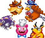 Enemies Stage 1 - 6 - Gokujou Parodius (JPN)