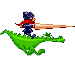 Black Knight Sam and Smokey the Dragon - Bugs Bunny: Rabbit Rampage