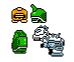 Enemies - 8 in 1 Supergame Multicart: Pocket World (Bootleg)
