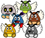 Paragoombas (Paper Mario-Style, Modern)