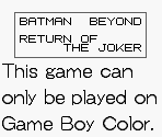 Game Boy Error Message