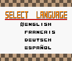 Language Select Screen