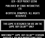 Game Boy Error Message