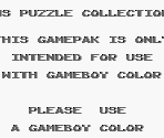 Game Boy Error Message